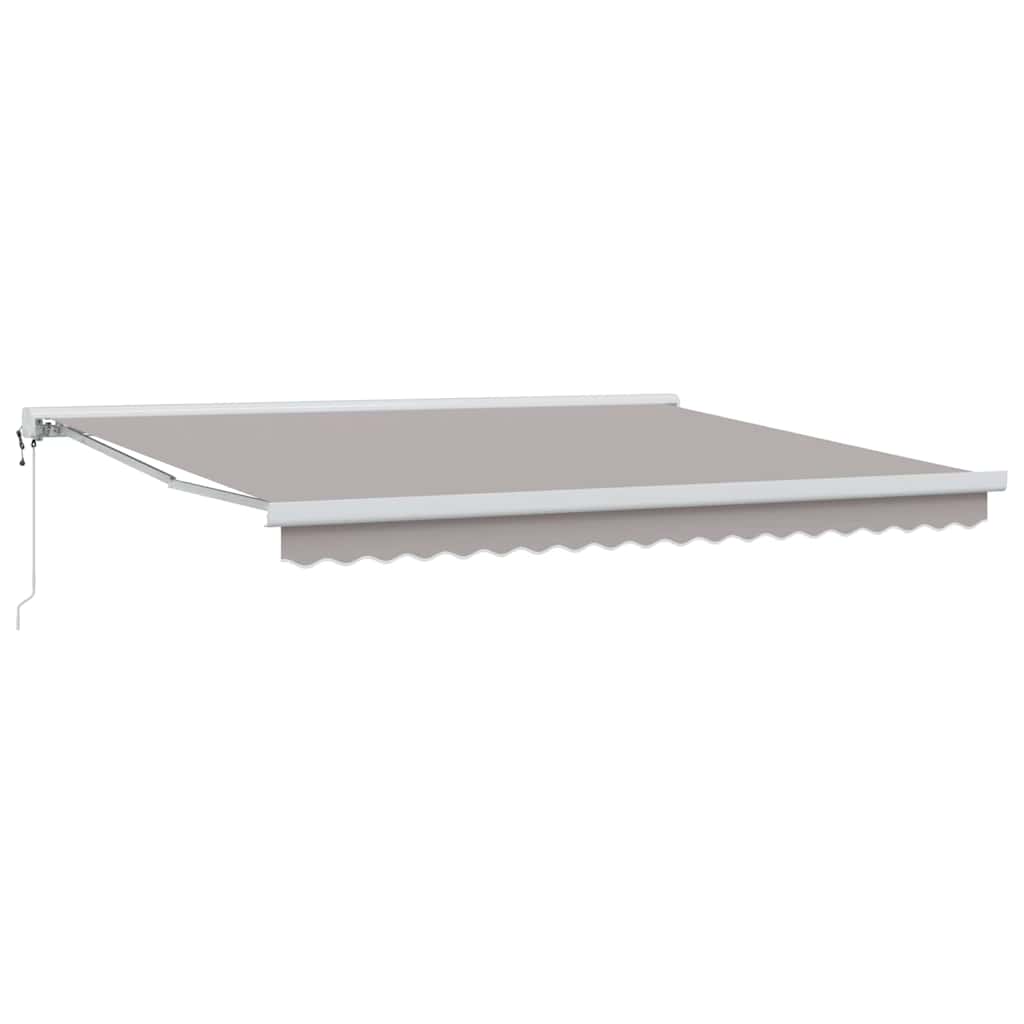 Retractable Awning Light Grey 400 x 300 cm Fabric and Metal