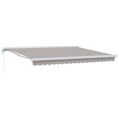 Retractable Awning Light Grey 400 x 300 cm Fabric and Metal
