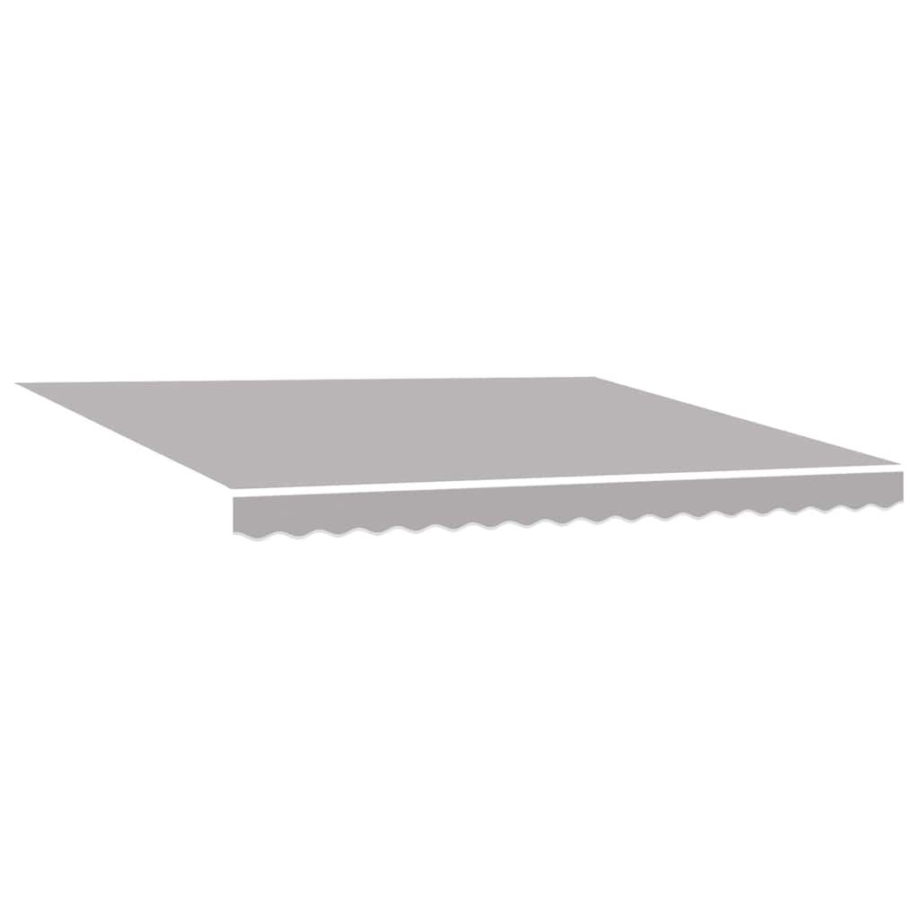 Retractable Awning Light Grey 400 x 300 cm Fabric and Metal