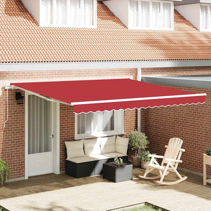 Retractable Awning Marine blue 400 x 300 cm Polyester