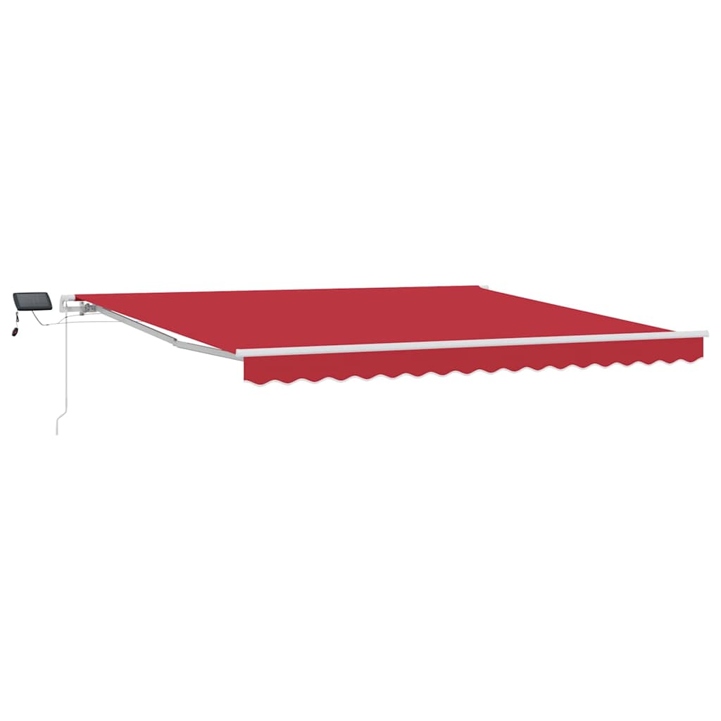 Retractable Awning with Manual Red 400 x 300 cm Fabric