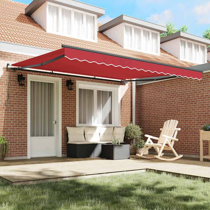 Awning Red Manual Red 400 x 300 cm Fabric