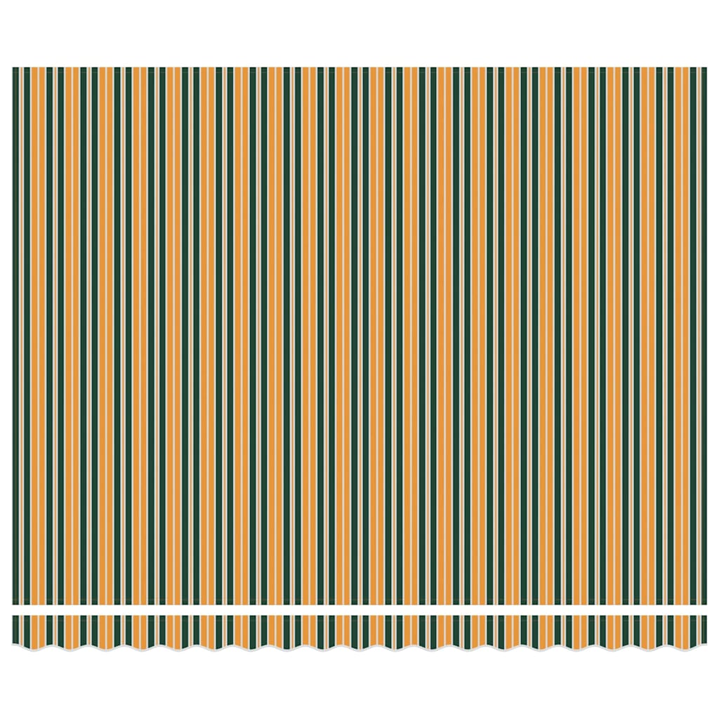 Retractable Awning Green and yellow 400 x 300 cm Polyester