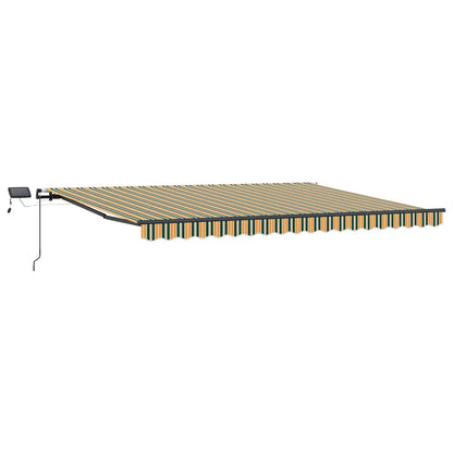 Retractable Awning Manual Green and yellow 400 x 300 cm Fabric