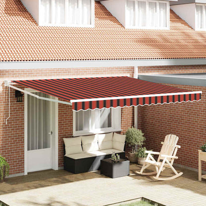 Retractable Awning with Yellow and orange 400 x 350 cm Fabric