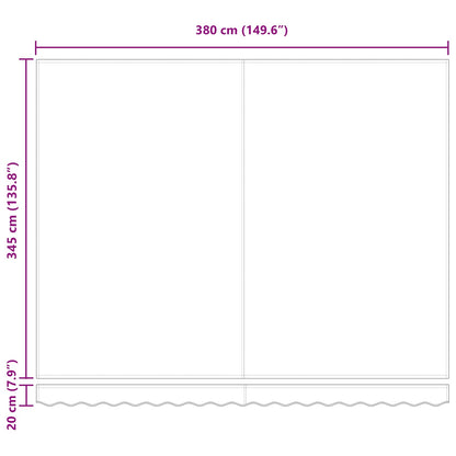 Retractable Awning Manual Multicolour 400 x 350 cm Fabric