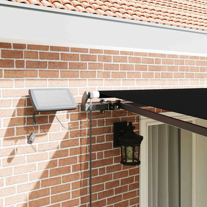 Retractable Awning Manual Black 400 x 350 cm Fabric