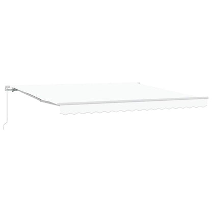 Retractable Awning Manual White 400 x 350 cm Fabric and Metal