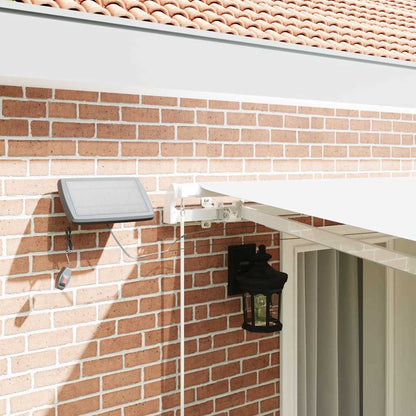 Retractable Awning with Manual White 400 x 350 cm Fabric