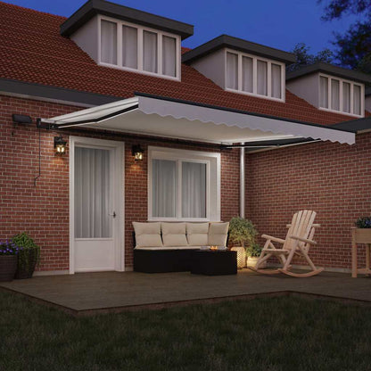 Retractable Awning Manual White 400 x 350 cm Fabric