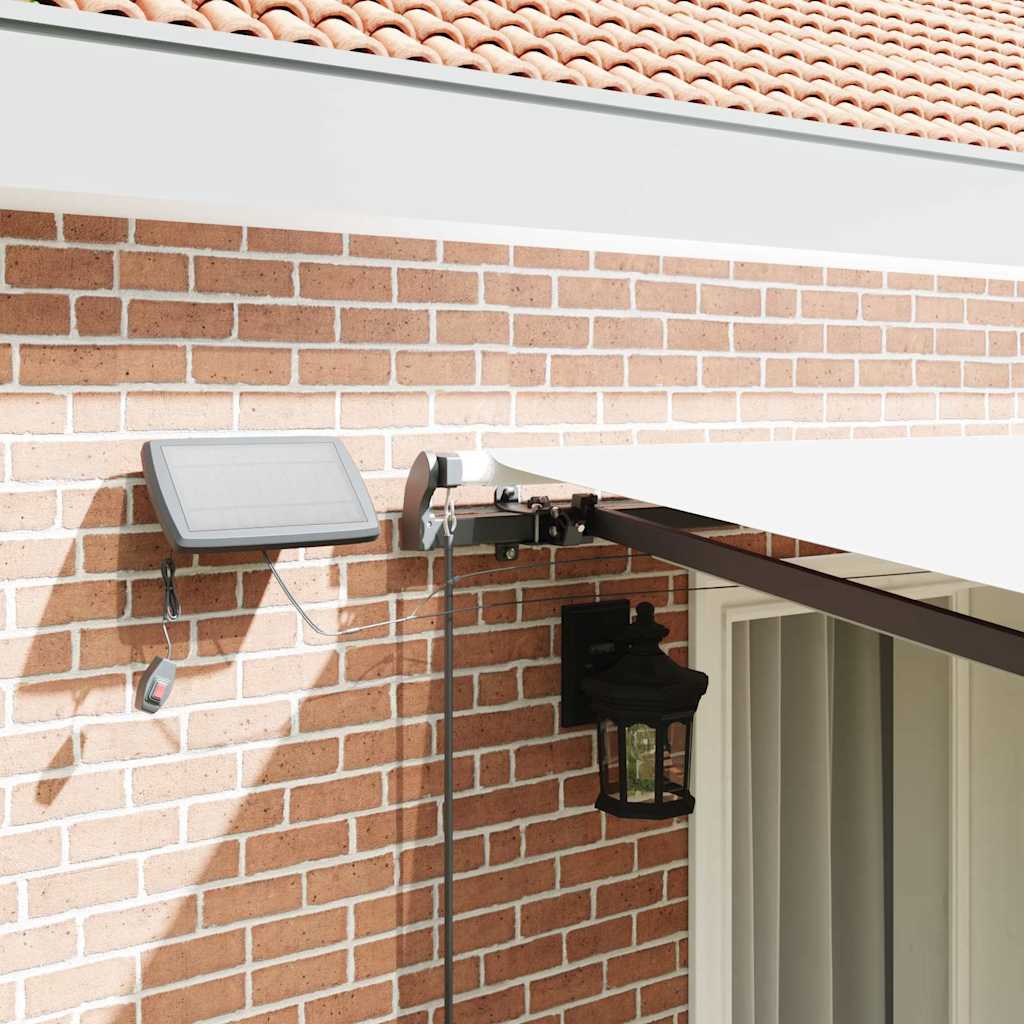 Retractable Awning Manual White 400 x 350 cm Fabric