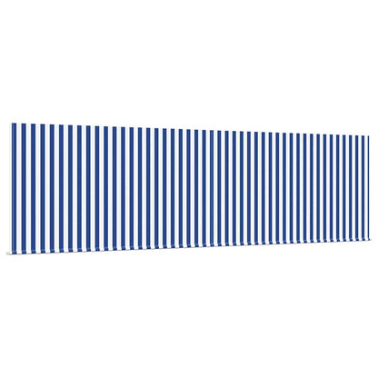 Retractable Awning Blue and white 450 x 300 cm Fabric