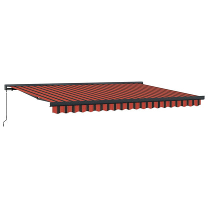 Retractable Awning Orange and Brown 450 x 300 cm