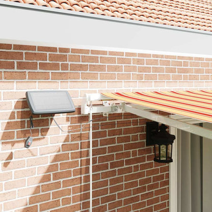 Retractable Awning with Yellow and orange 450 x 300 cm Fabric
