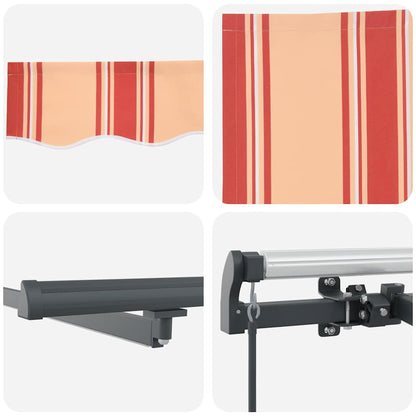 Retractable Awning Manual Yellow and orange 450 x 300 cm Fabric
