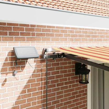 Retractable Awning Manual Yellow and orange 450 x 300 cm Fabric