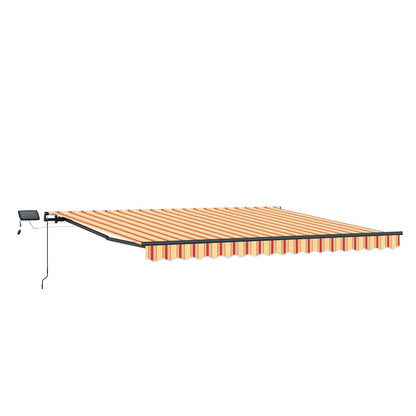 Retractable Awning Manual Yellow and orange 450 x 300 cm Fabric