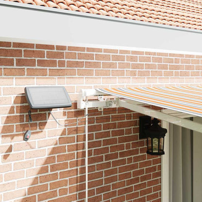 Retractable Awning with Manual Multicolour 450 x 300 cm Fabric