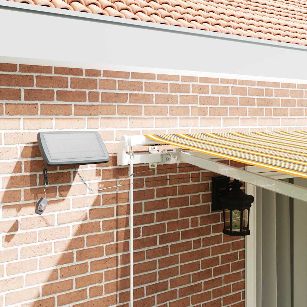 Retractable Awning with Manual Multicolour 450 x 300 cm Fabric