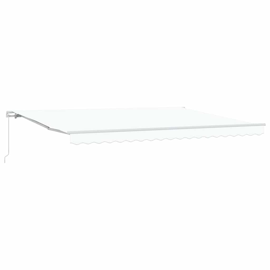 Awning Retractable White 4.5 x 3 m Polyester and metal