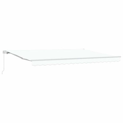 Awning Retractable White 4.5 x 3 m Polyester and metal
