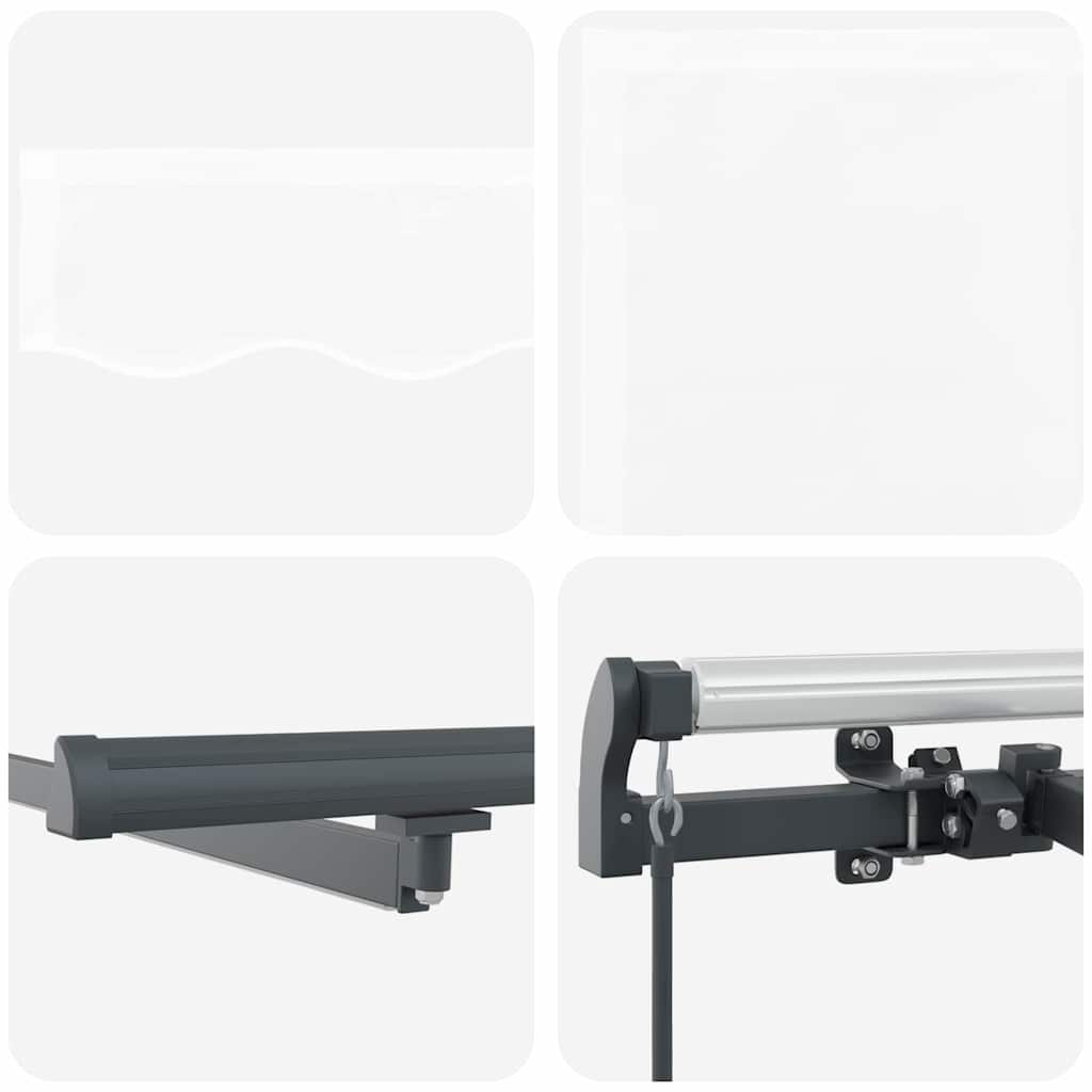 Retractable Awning Manual White 450 x 300 cm Fabric