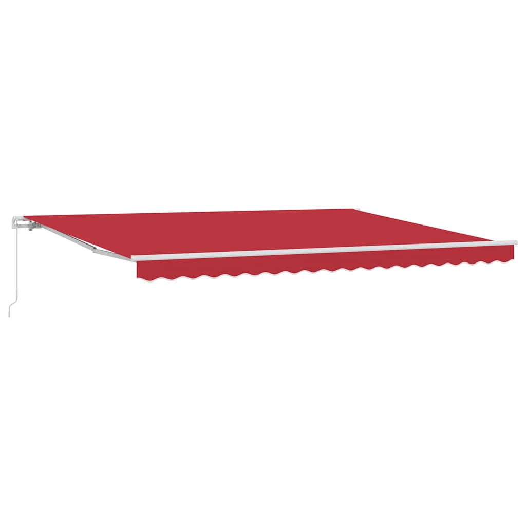 Awning Retractable Red 4.5 x 3 m Polyester and metal