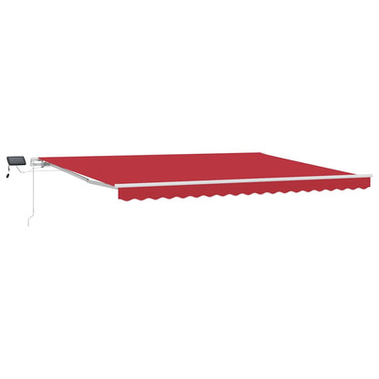 Retractable Awning with Manual Red 450 x 300 cm Fabric