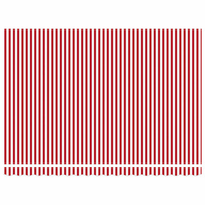 Awning Striped Red and white 4.5 x 3.5 m Polyester and metal