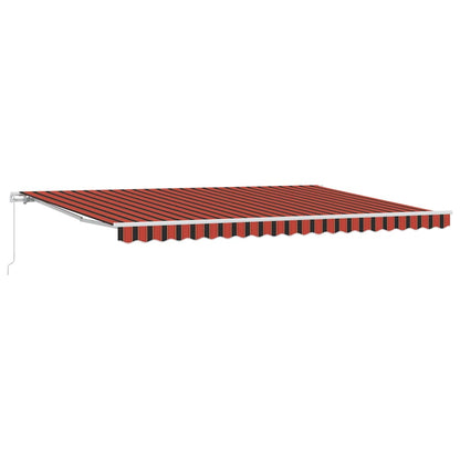 Retractable Awning Orange and Brown 500 x 300 cm