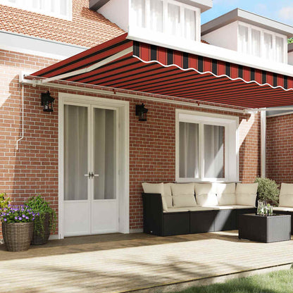 Retractable Awning Orange and Brown 500 x 300 cm