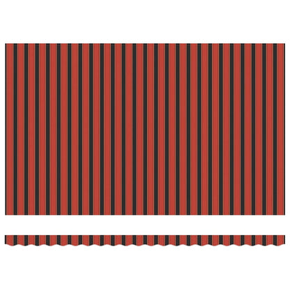 Retractable Awning Orange and brown 500 x 300 cm Fabric, Metal