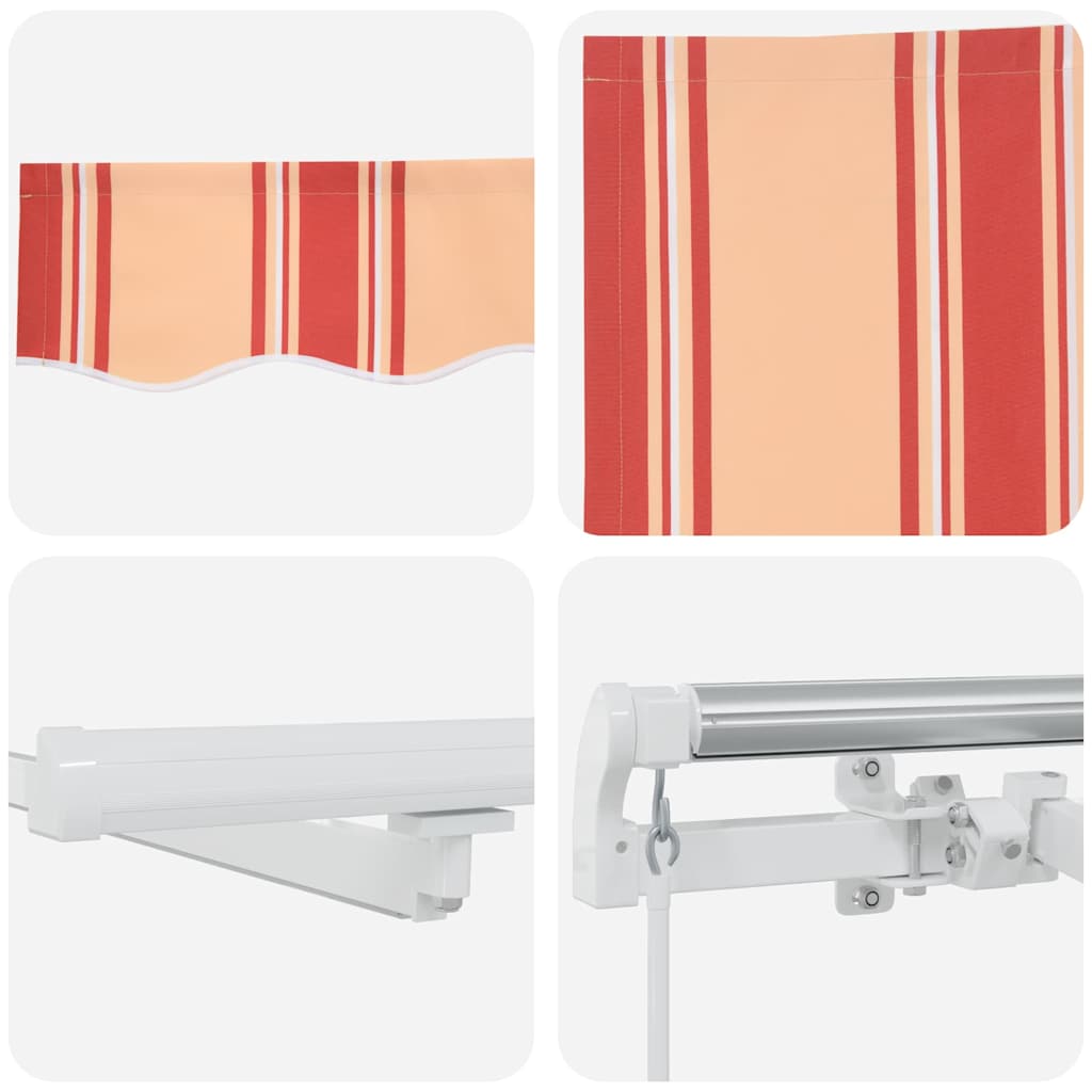 Retractable Awning with Yellow and orange 500 x 300 cm Fabric