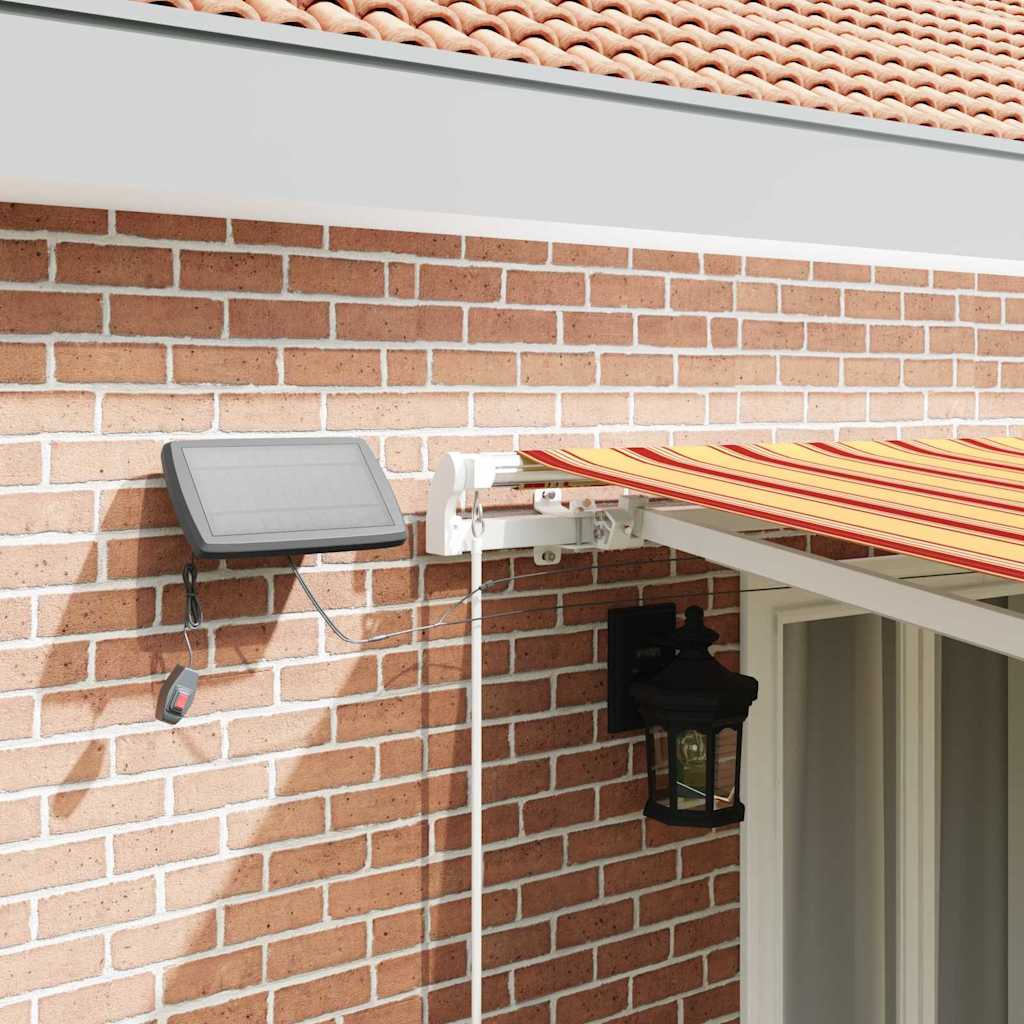Retractable Awning with Yellow and orange 500 x 300 cm Fabric