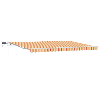 Retractable Awning with Yellow and orange 500 x 300 cm Fabric