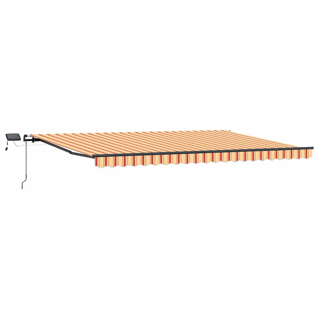 Retractable Awning Manual Yellow and orange 500 x 300 cm Fabric