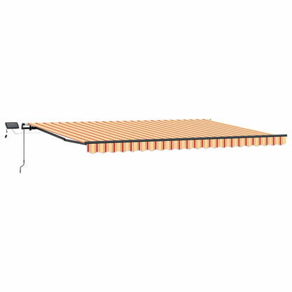Retractable Awning Manual Yellow and orange 500 x 300 cm Fabric