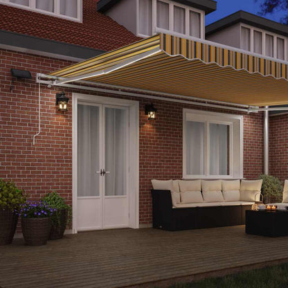 Retractable Awning with Manual Multicolour 500 x 300 cm Fabric