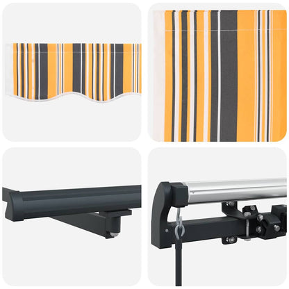 Retractable Awning Manual Multicolour 500 x 300 cm Fabric