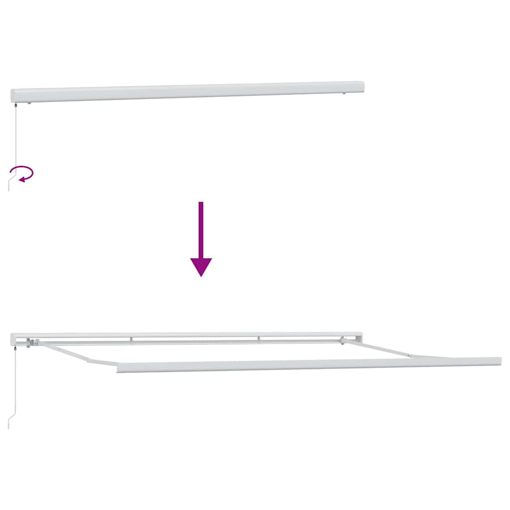 Retractable Awning Multicolour 500 x 300 cm Fabric and Metal