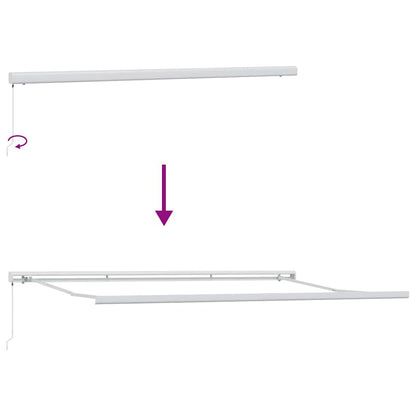 Retractable Awning Multicolour 500 x 300 cm Fabric and Metal