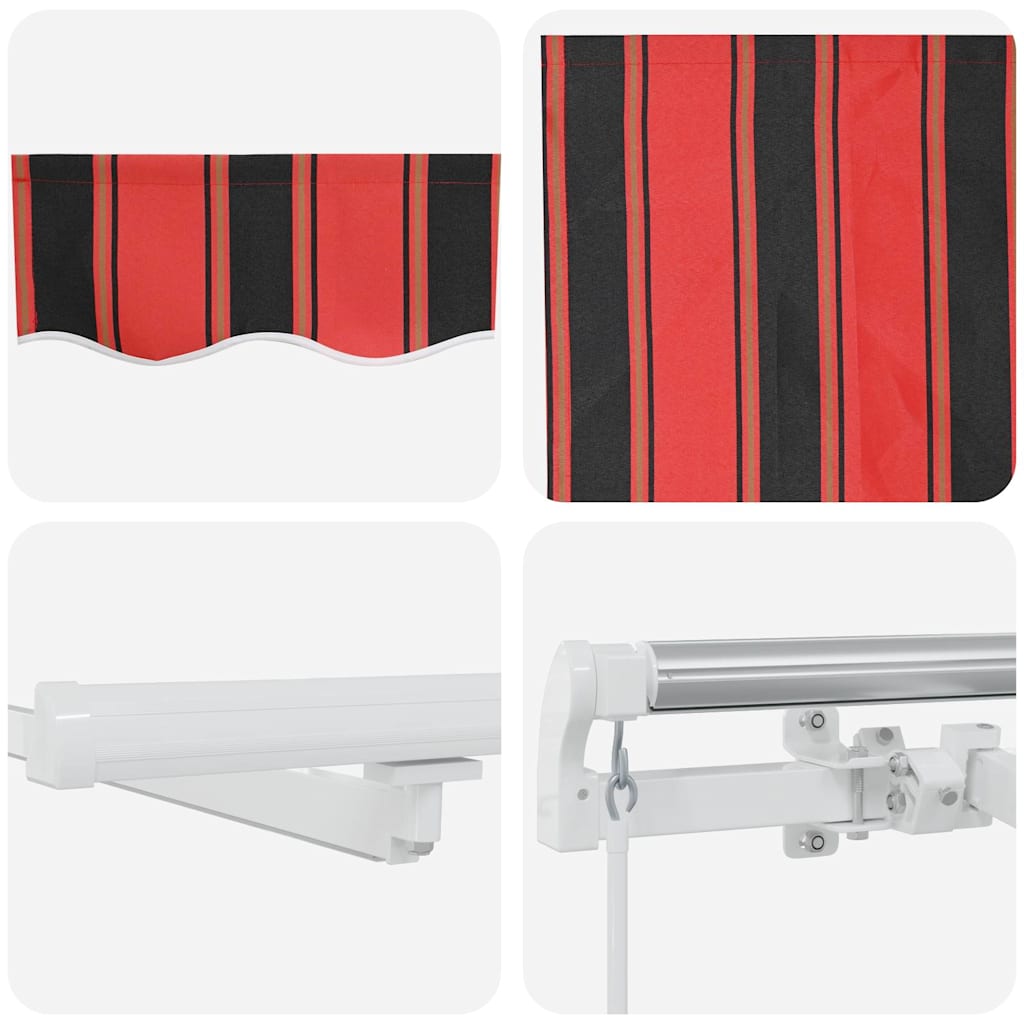 Retractable Awning with Orange and brown 500 x 350 cm Fabric