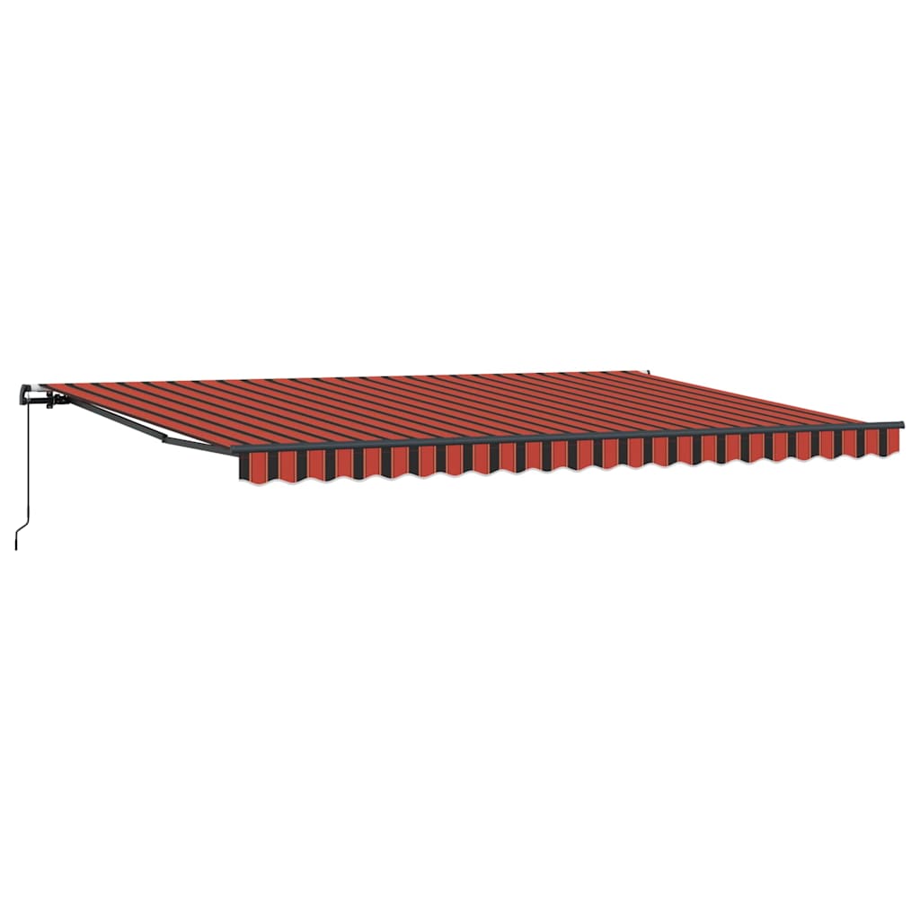 Manual Retractable Awning Orange and brown 500 x 350 cm Fabric
