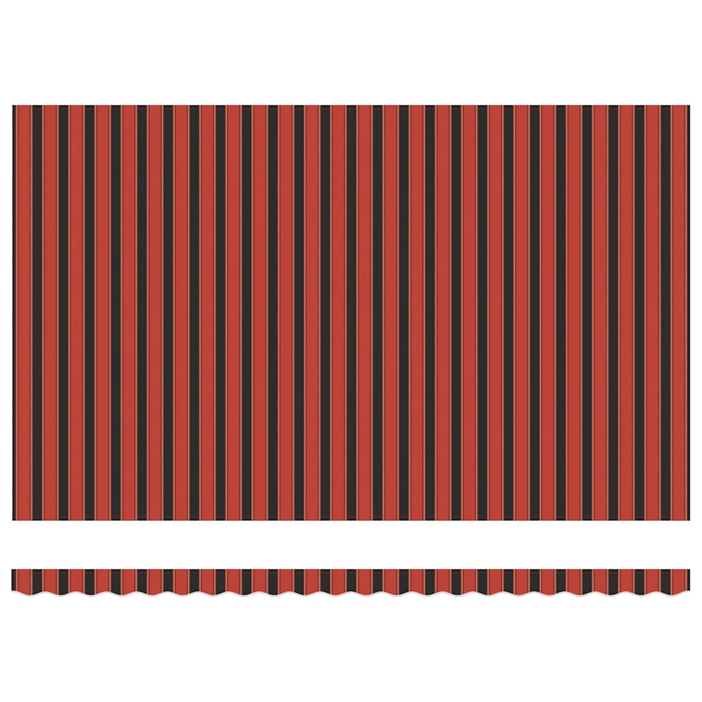 Manual Retractable Awning Orange and brown 500 x 350 cm Fabric