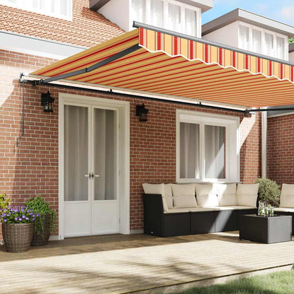 Awning Manual Yellow and orange 500 x 350 cm Fabric