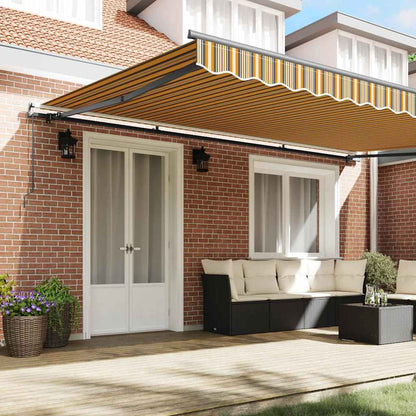 Retractable Awning Manual Multicolour 500 x 350 cm Fabric