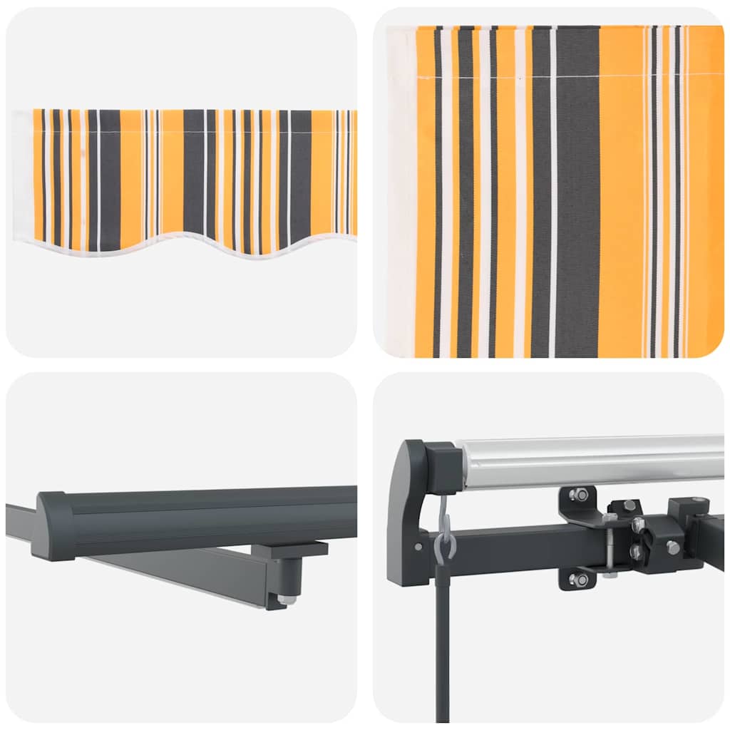 Retractable Awning Manual Multicolour 500 x 350 cm Fabric