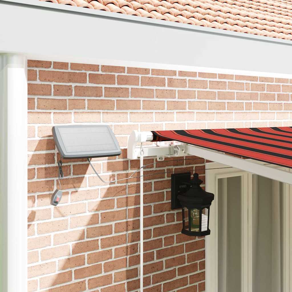 Retractable Awning with Orange and brown 600 x 300 cm Fabric