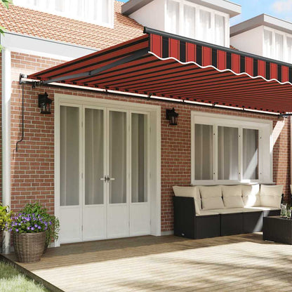 Retractable Awning Manual Orange and brown 600 x 300 cm Fabric
