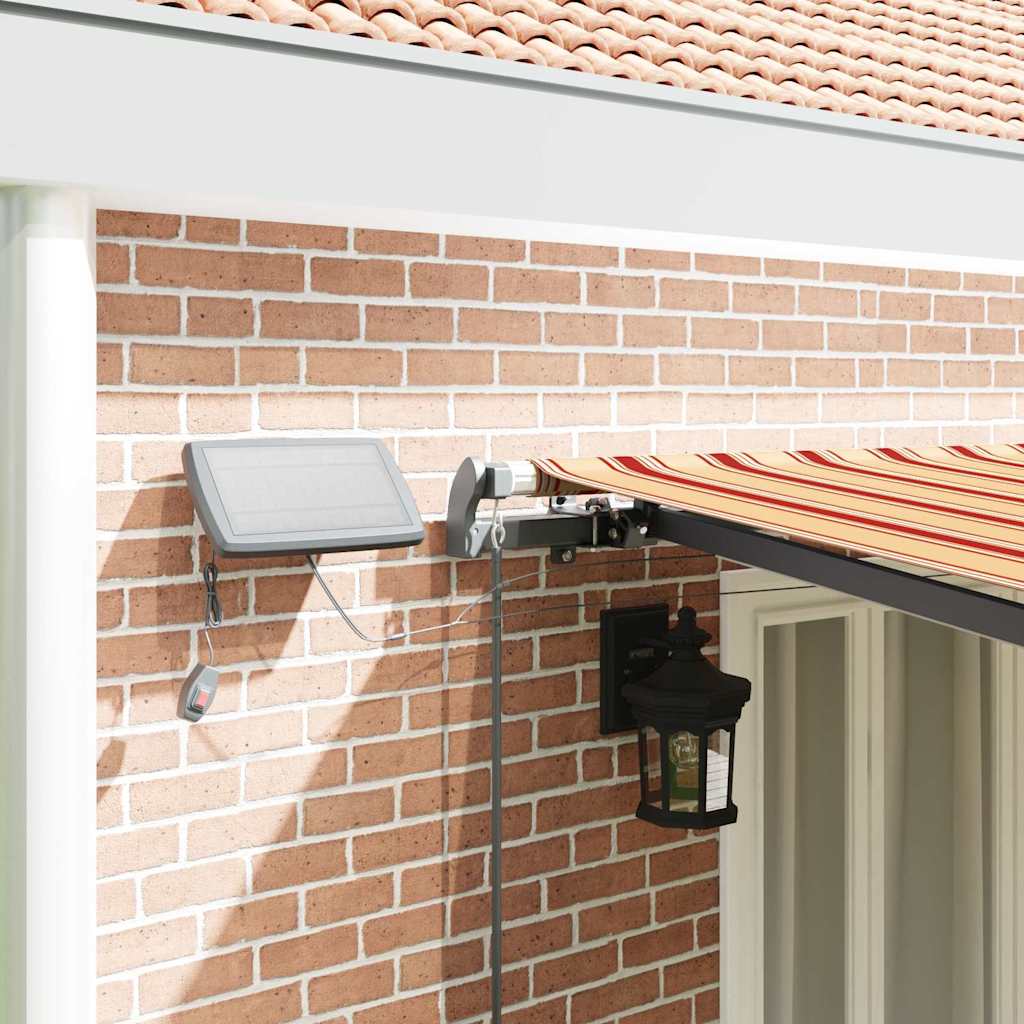 Retractable Awning Manual Yellow and orange 600 x 300 cm Fabric